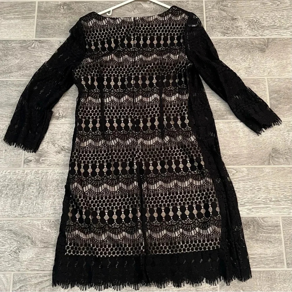 RN Studio Black Lace Dress - Picture 2 of 9